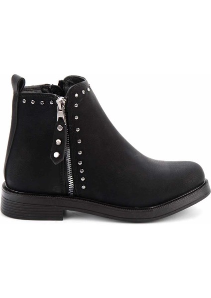 Siyah Nubuk Kadın Bot & Bootie K02578300401