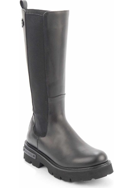 Black Deri Kadın Bot & Bootie HD0777056903 modelleri