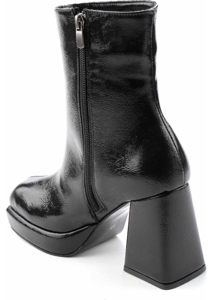 Siyah Kırışık Rugan Kadın Bot & Bootie K02215290208 fırsatları