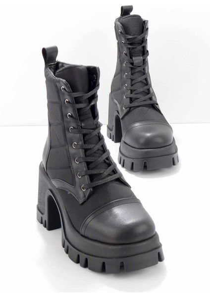 Siyah Paraşüt Kadın Bot & Bootie K02140020467