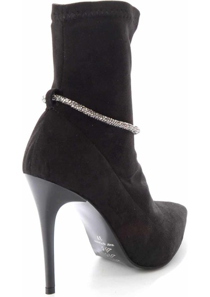 Siyah Platin Süet Kadın Bot & Bootie K02575211702 indirimleri