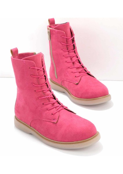 Fuşya Süet Kadın Bot & Bootie K02116010502