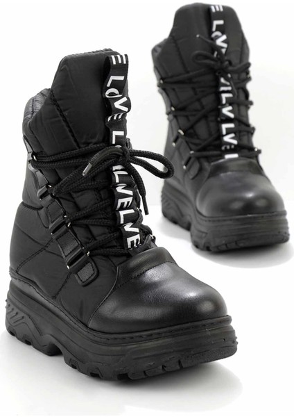 Siyah Paraşüt Kadın Bot & Bootie K02243066667