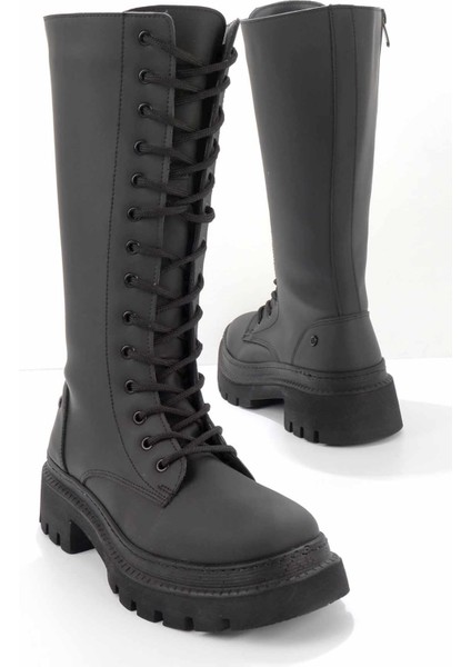 Mat Siyah Kadın Bot & Bootie K02538036609