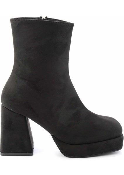 Siyah Süet Kadın Bot & Bootie K02215290202