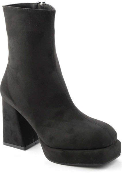 Siyah Süet Kadın Bot & Bootie K02215290202