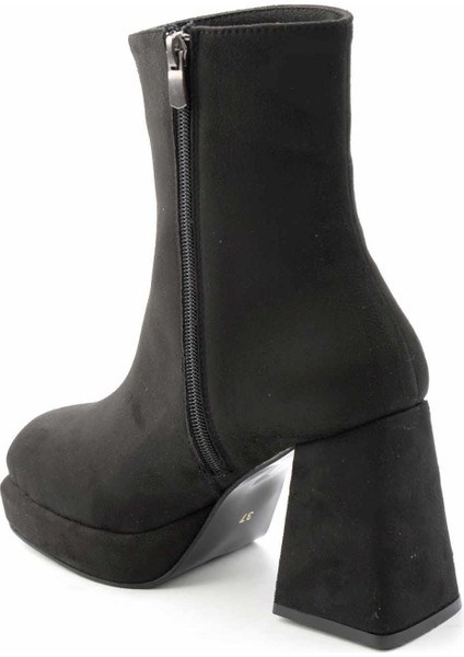 Siyah Süet Kadın Bot & Bootie K02215290202