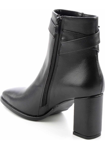 Siyah Kırışık Kadın Bot & Bootie K02189090509 fırsatları