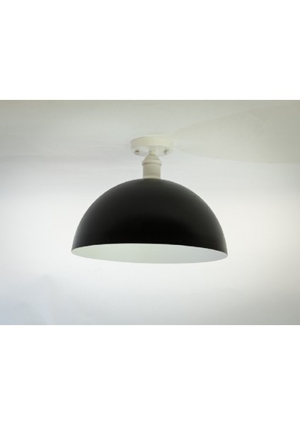 modern,rustik,vintage mutfak,oda,cafe,oteller için siyah 1xe27 metal plofonyer avize çap:40cm