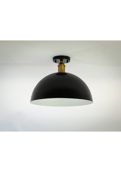 Retro Rustik Vintage Oda Mutfak Salon Siyah Metal Plofonyer Avize