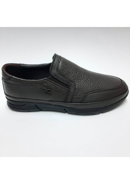 Hakiki Deri Kauçuk Tabanlı Ortopedik Anatomic Kahverengi Bağcıksız Erkek Ayakkabı C-85304017