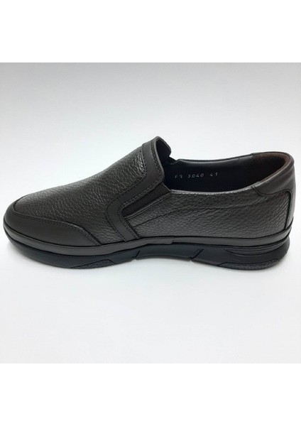 Hakiki Deri Kauçuk Tabanlı Ortopedik Anatomic Kahverengi Bağcıksız Erkek Ayakkabı C-85304017 modelleri