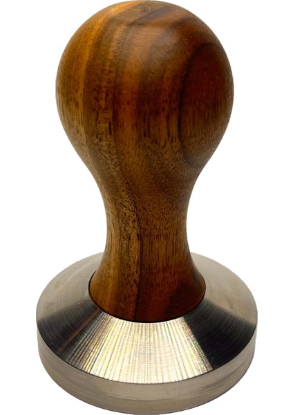 Ceviz Espresso Tamper Paslanmaz Taban