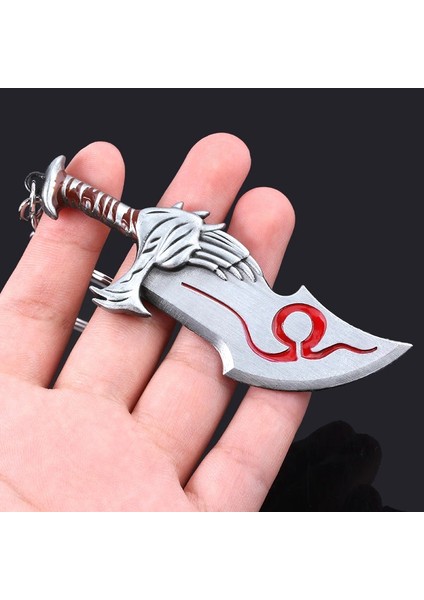 God Of War Gow Ragnarok Kratos Blade Of Khaos Kaosun Bıçakları Anahtarlık Metal Playstation 5 Gümüş