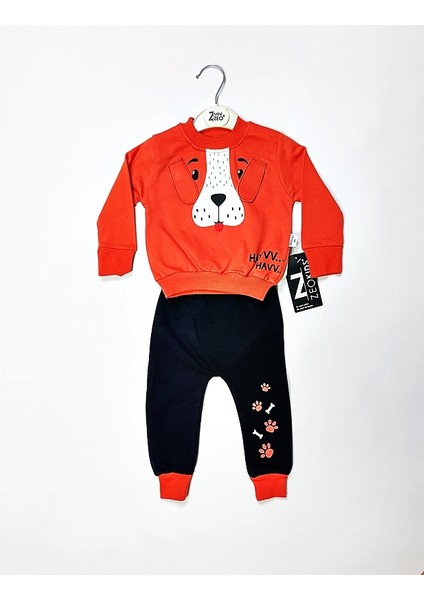 Zeokids Köpek Baskılı Erkek Bebek Takım
