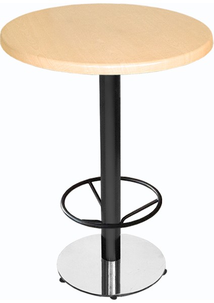 Bistro Ayaklıklı Masa (Karanfi Werzalit Yuvarlak Q70) - Akçaağaç