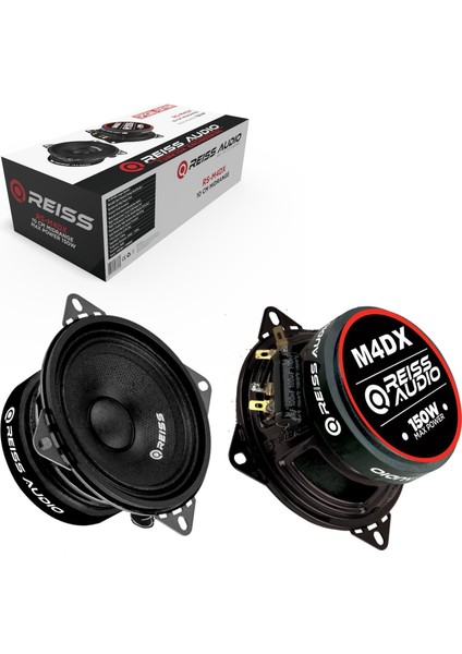 Oto Mıdrange 10CM 150W 2 Adet Reıss Audıo RS-M4DX