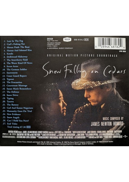 James Newton Howard – Snow Falling On Cedars (Original Motion Picture Soundtrack) CD