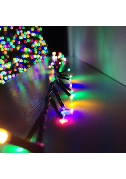 YILBAŞI AĞACI IŞIĞI PROFESYONEL 50 METRE RENKLİ LED IŞIK 220V FİŞLİ RENKLİ PARLAK CANLI LED IŞIK