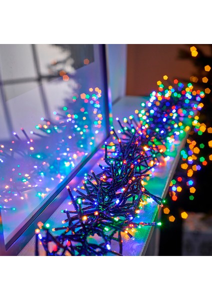 YILBAŞI AĞACI IŞIĞI PROFESYONEL 50 METRE RENKLİ LED IŞIK 220V FİŞLİ RENKLİ PARLAK CANLI LED IŞIK