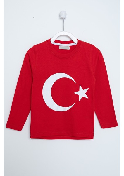 Çocuk Uzun Kol Atatürk Baskılı 23 Nisan 29 Ekim 10 Kasım Gösteri Kostüm T-Shırt