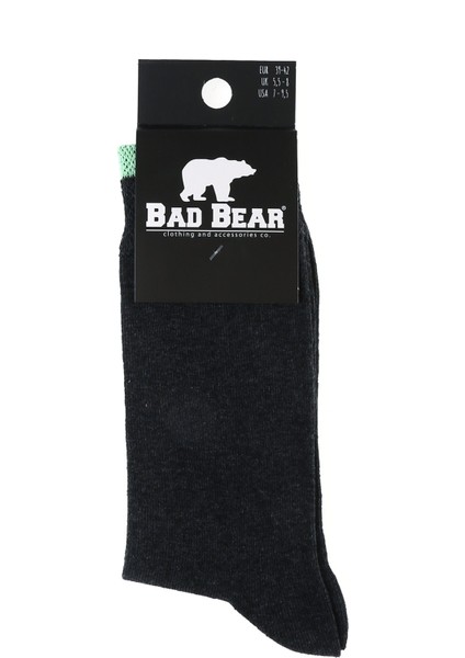 Gri - Yeşil Unisex Çorap - Flat Tall