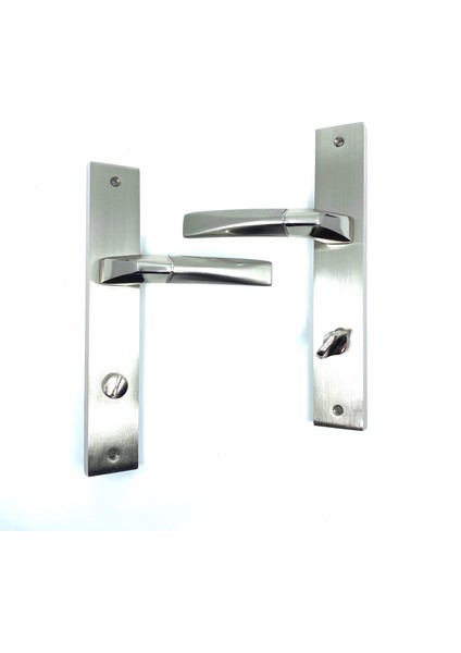 Istanbul Door Handles Kristal Aynalı Nikel Saten Kapı Kolu (Wc Sağ)