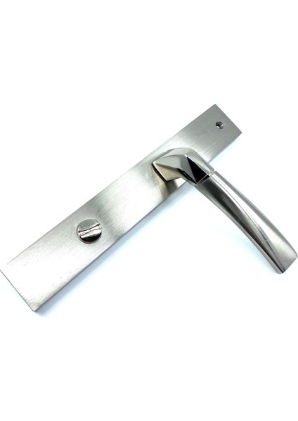 Istanbul Door Handles Kristal Aynalı Nikel Saten Kapı Kolu (Wc Sağ)
