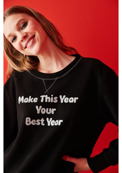 Açık Gri Melanj Your Best Year Termal Pijama Takımı