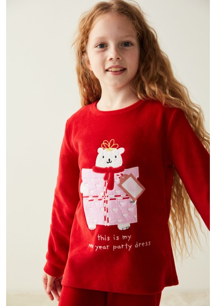 Kırmızı Kız Çocuk Gift Box Pijama Takımı