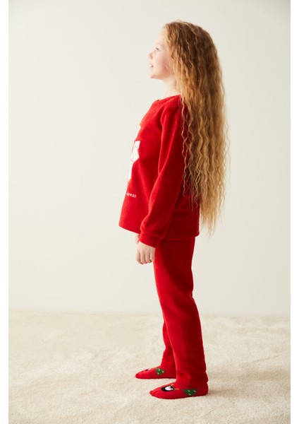Kırmızı Kız Çocuk Gift Box Pijama Takımı