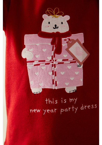 Kırmızı Kız Çocuk Gift Box Pijama Takımı