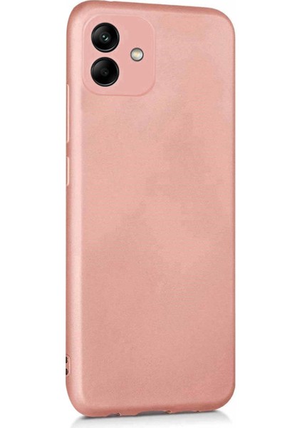 Matte Silicone Samsung Galaxy A04 Kılıf Rose Gold