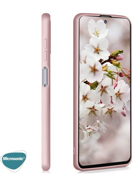 Matte Silicone Samsung Galaxy A04 Kılıf Rose Gold