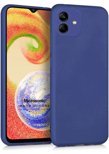 Matte Silicone Samsung Galaxy A04 Kılıf Lacivert