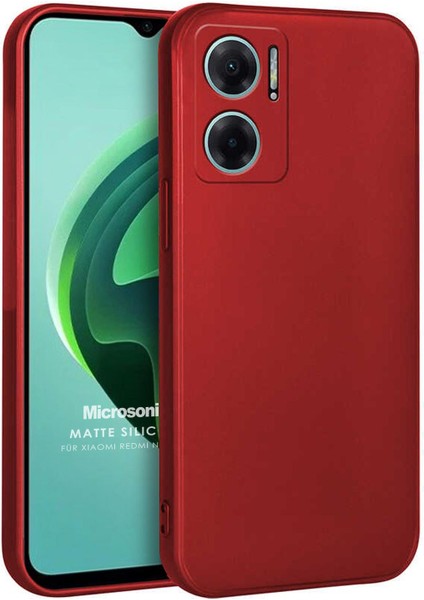 Matte Silicone Xiaomi Redmi 10 5g Kılıf Kırmızı