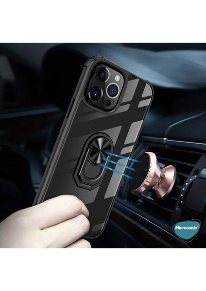 Apple iPhone 14 Pro Max Kılıf Grande Clear Ring Holder Lacivert indirimleri