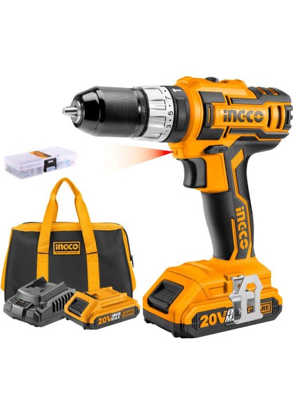 İngco ING-CIDLI2002 Li-Ion Akülü Darbeli Matkap 10 mm 20V 2.0AH