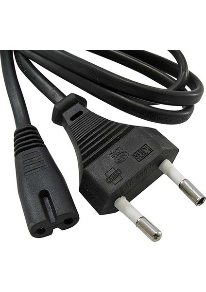 Ac Power Güç Kablosu Tv-Radyo Teyip Fişi 2 Pin Girişli 3m