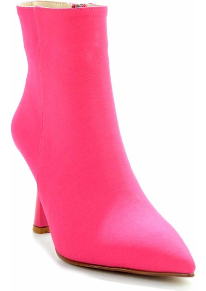 Mat Fuşya Saten Kadın Bot & Bootie K02992052938