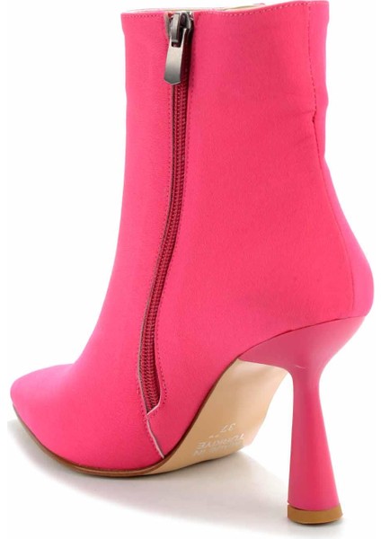 Mat Fuşya Saten Kadın Bot & Bootie K02992052938