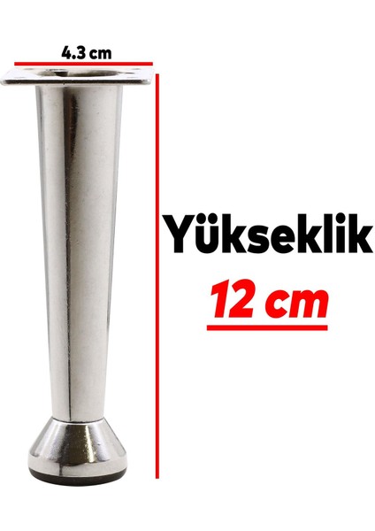 Mobilya Sehpa Puf Zigon Metal Ayağı Ayarlanabilir Krom Ayak 12 cm fiyatları