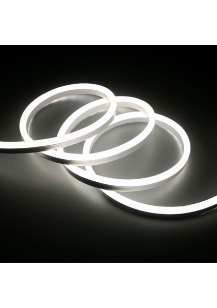 12V Neon LED Beyaz 7X12MM - 5 Metre Oke