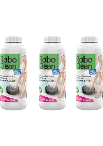 Roboclean Robot Süpürge Zemin Temizleyicisi 3x 1000 ml