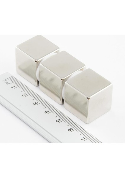 20X20X20 mm Süper Güçlü Neodyum Küp Mıknatıs, Kare Magnet (1 Adet)