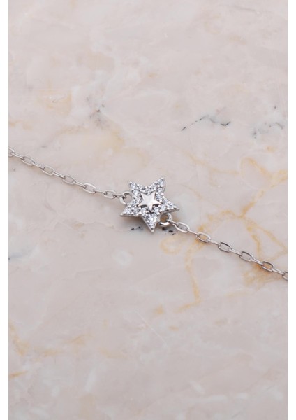 Yıldız Rodyumlu Gümüş Bileklik 4151 fiyatları