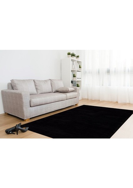 Comfort Puffy Peluş Halı Siyah Saçaksız fiyatları