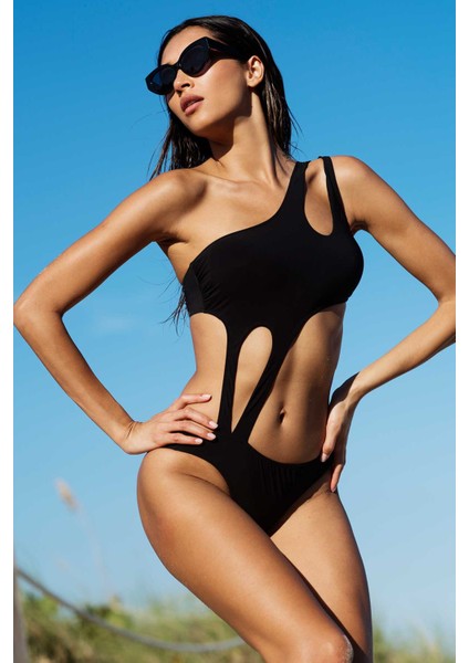 5029 Siyah Tek Omuz Mayokini fiyatları