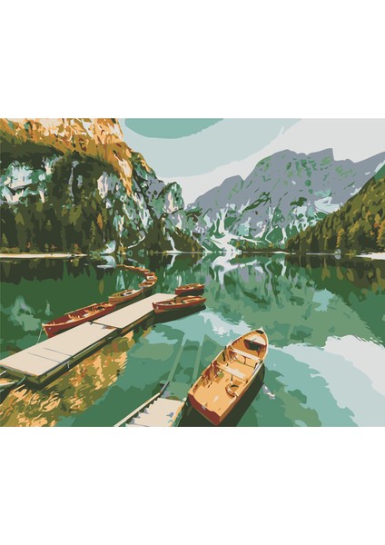 Manzara Tekne Köprüsü Dıy Elmas Mozaik Tablo Mozaik Puzzle 30X40 cm (Yurt Dışından)