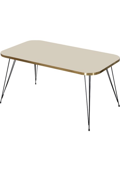 Zigon Sehpa ve Orta Sehpa Kr Set Siyah Tel Ayak Altın Krem indirimleri